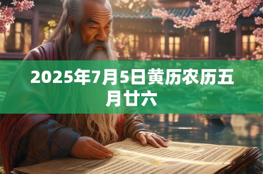 2025年7月5日黄历农历五月廿六