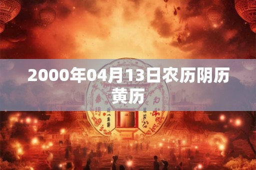 2000年04月13日农历阴历黄历