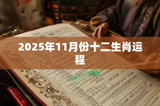2025年11月份十二生肖运程