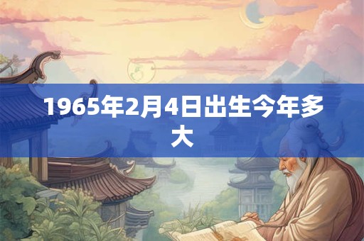 1965年2月4日出生今年多大