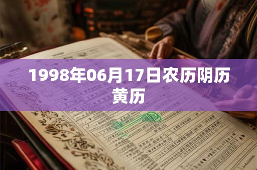 1998年06月17日农历阴历黄历