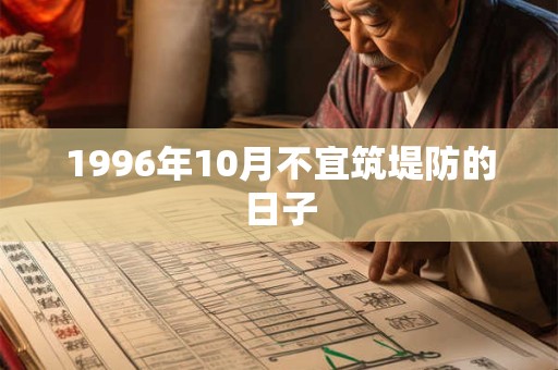 1996年10月不宜筑堤防的日子