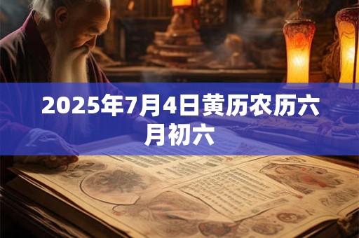 2025年7月4日黄历农历六月初六 2025年7月4日黄历农历六月初六