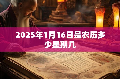 2025年1月16日是农历多少星期几