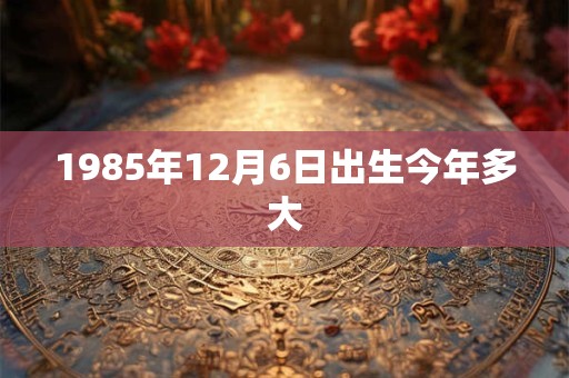 1985年12月6日出生今年多大
