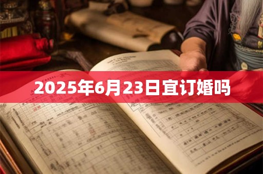 2025年6月23日宜订婚吗