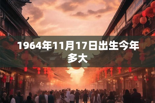 1964年11月17日出生今年多大