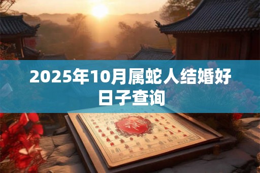 2025年10月属蛇人结婚好日子查询 2025年10月属蛇人结婚好日子查询