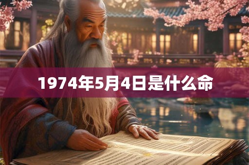 1974年5月4日是什么命