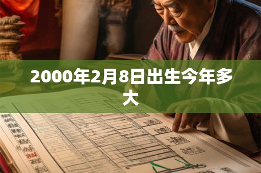 2000年2月8日出生今年多大