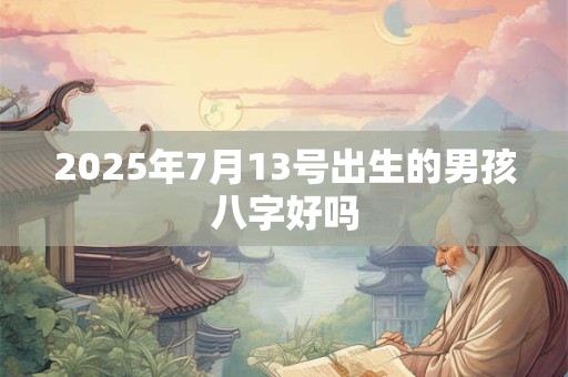 2025年7月13号出生的男孩八字好吗