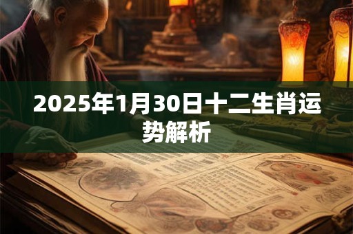 2025年1月30日十二生肖运势解析