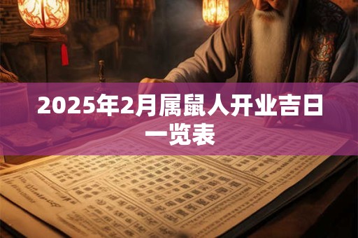 2025年2月属鼠人开业吉日一览表