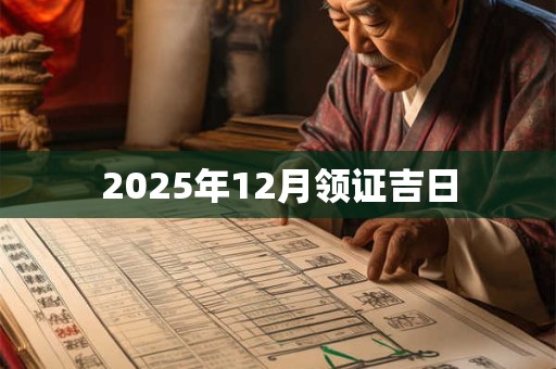 2025年12月领证吉日