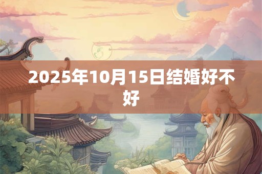 2025年10月15日结婚好不好
