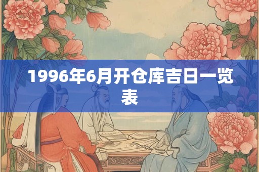 1996年6月开仓库吉日一览表