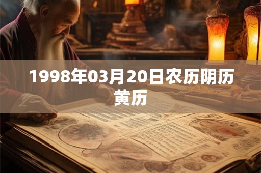 1998年03月20日农历阴历黄历