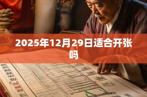 2025年12月29日适合开张吗