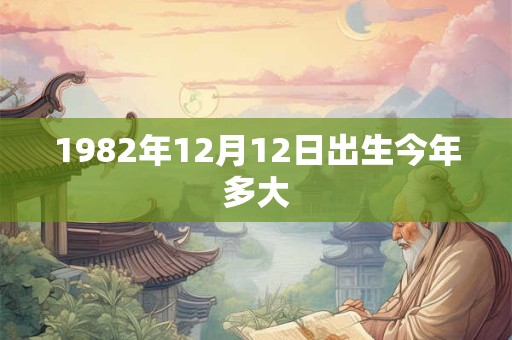 1982年12月12日出生今年多大