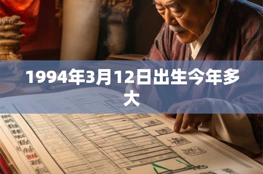 1994年3月12日出生今年多大