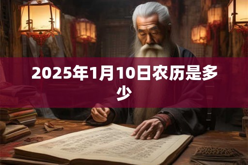 2025年1月10日农历是多少
