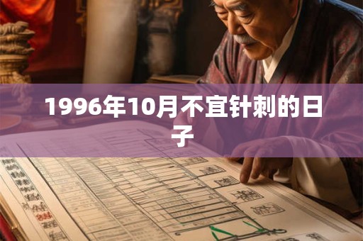 1996年10月不宜针刺的日子