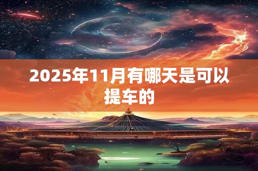 2026年11月有哪天是可以提车的 2026年11月有哪天是可以提车的