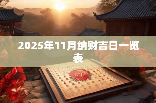 2025年11月纳财吉日一览表