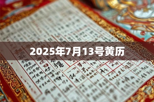 2025年7月13号黄历