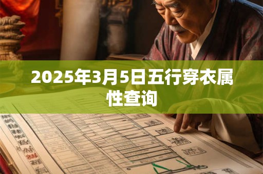 2025年3月5日五行穿衣属性查询
