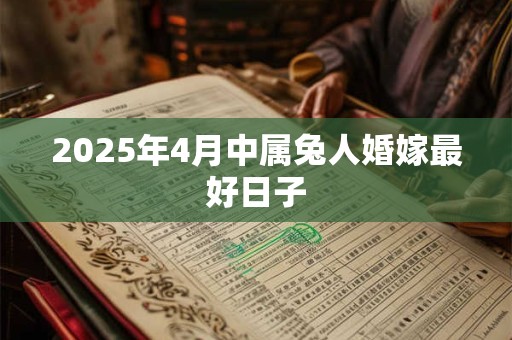 2025年4月中属兔人婚嫁最好日子