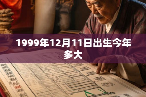 1999年12月11日出生今年多大