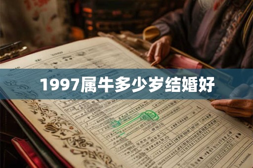 1997属牛多少岁结婚好