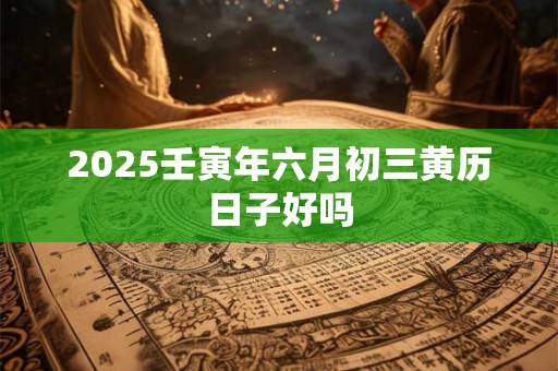 2025壬寅年六月初三黄历日子好吗
