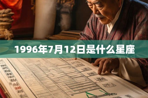 1996年7月12日是什么星座