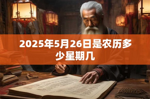 2025年5月26日是农历多少星期几
