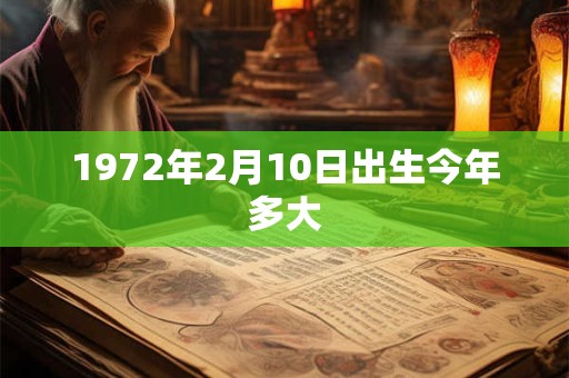 1972年2月10日出生今年多大