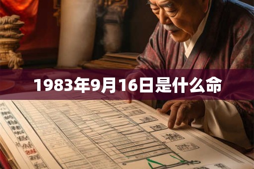 1983年9月16日是什么命