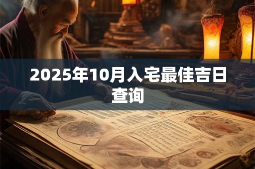 2025年10月入宅最佳吉日查询