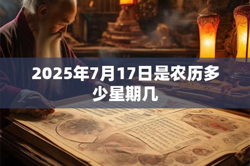 2025年7月17日是农历多少星期几