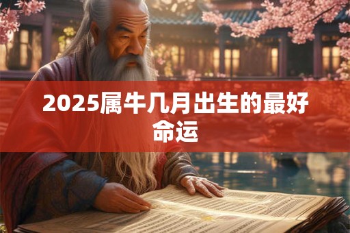 2025属牛几月出生的最好命运