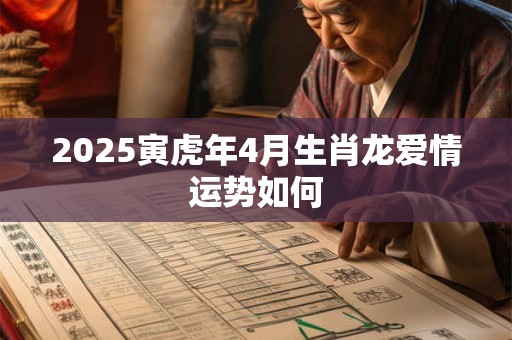 2025寅虎年4月生肖龙爱情运势如何