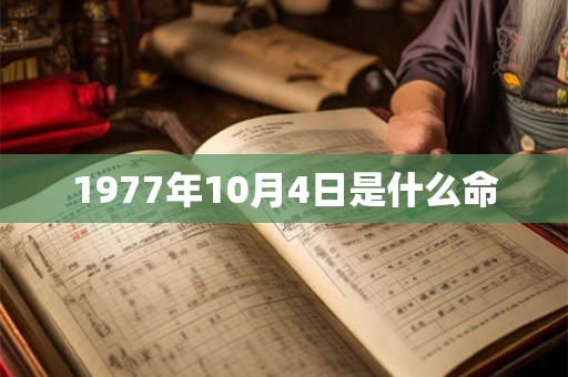 1977年10月4日是什么命