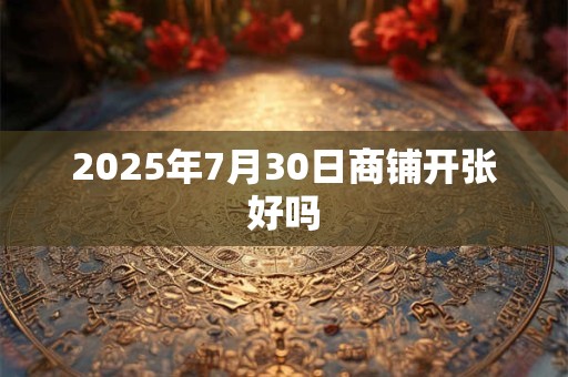 2025年7月30日商铺开张好吗