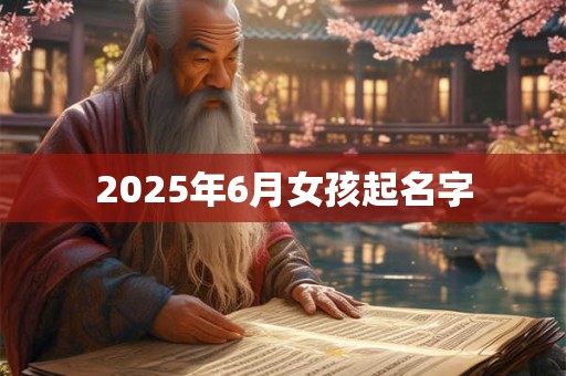 2025年6月女孩起名字 2025年6月女孩起名字