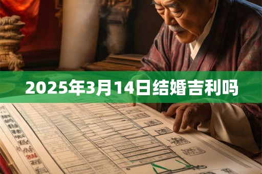2025年3月14日结婚吉利吗