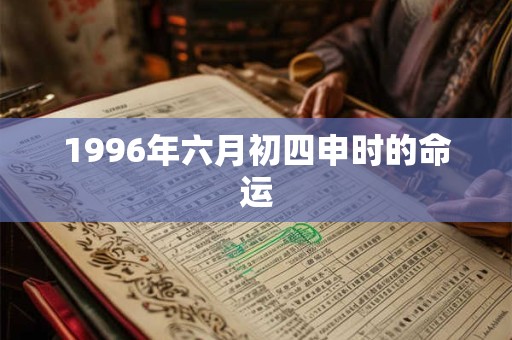 1996年六月初四申时的命运