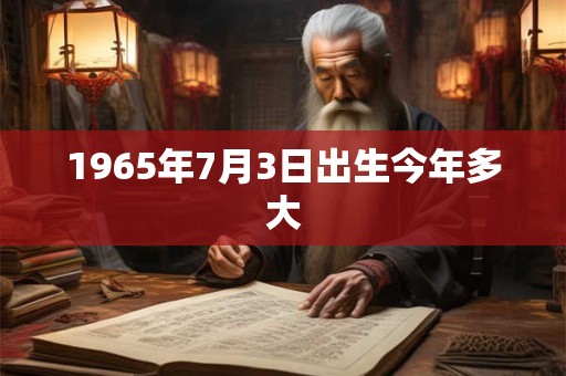1965年7月3日出生今年多大