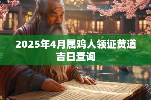 2025年4月属鸡人领证黄道吉日查询