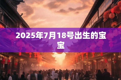 2025年7月18号出生的宝宝